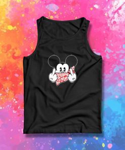 Mickey Mouse Gangster Middle Finger Tank Top