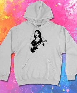 Mona lisa with a guitar Hoodie