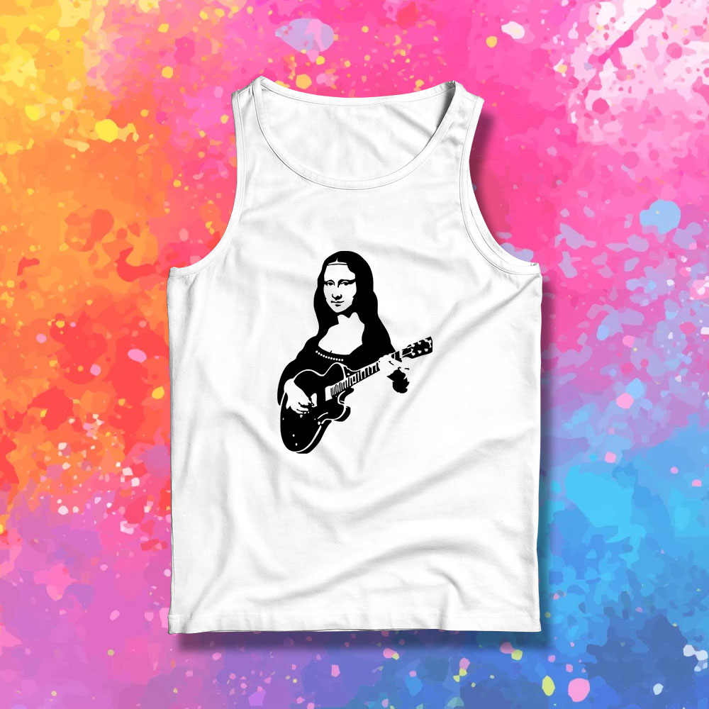 Mona lisa with a guitar Tank Top