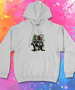 Neon Retro Tv Color Test Man Hoodie
