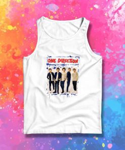 One Direction Spray Paint Blue Tank Top
