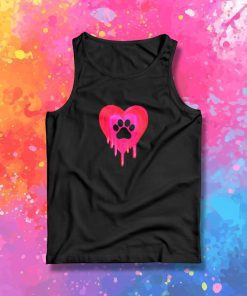 Pawprint Melting in Heart Tank Top