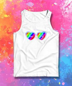 Peace and Love Heart Sunglasses Tank Top