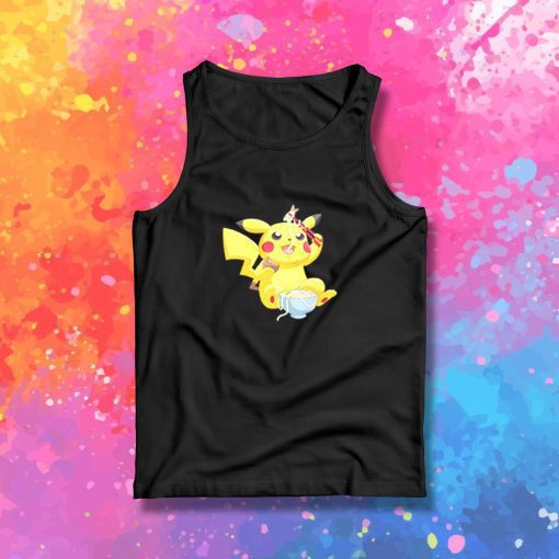 Pikachu Eating Ramen Tank Top