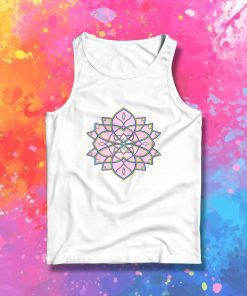 Pink Radial Mandala Flower Tank Top