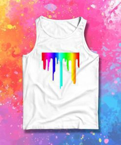 Rainbow Paint Drip Tank Top