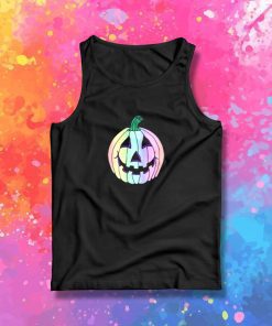 Rainbow Pastel Jack O Lantern Tank Top