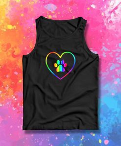 Rainbow Paw Heart Tank Top