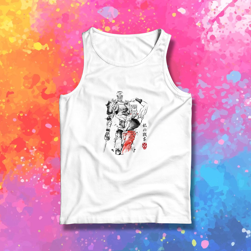 Silver Chariot sumi e Tank Top