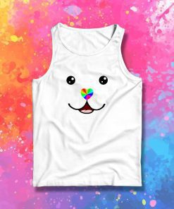 Smiling Pet with Heart Nose Tank Top