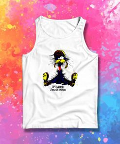 The Cat Operation Desert Storm Cartoon Tank Top