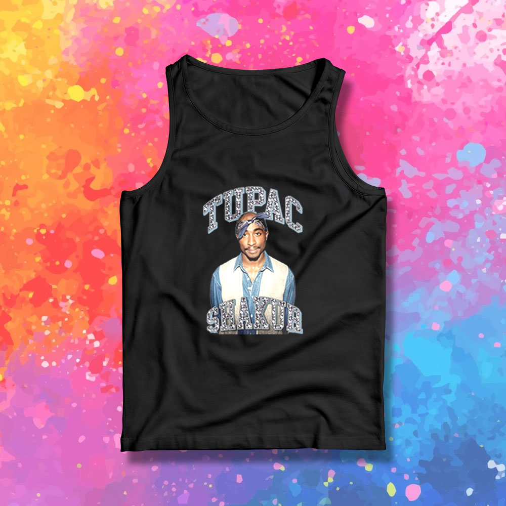 Tupac Shakur Glitter Tank Top