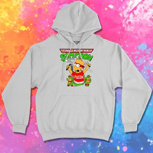 Vintage 90s Bart Simpson TMNT Teenage Mutant Ninja Turtles Hoodie