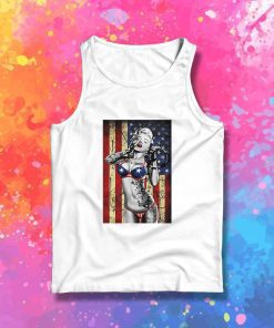 Vintage Marilyn Monroe Bikini American Flag Tank Top
