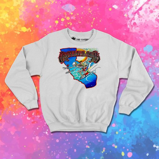 grateful dead surfing skeleton Sweatshirt