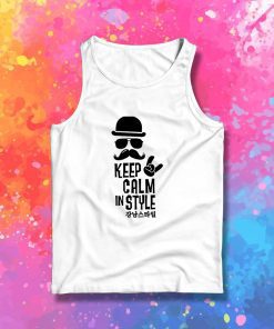keep calm like a geek moustache boss Tank Top