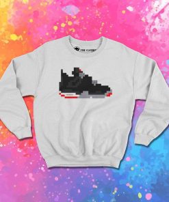 8 Bit Pixelated Jordan Shoes Sweatshirt