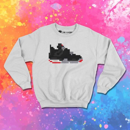 8 Bit Pixelated Jordan Shoes Sweatshirt