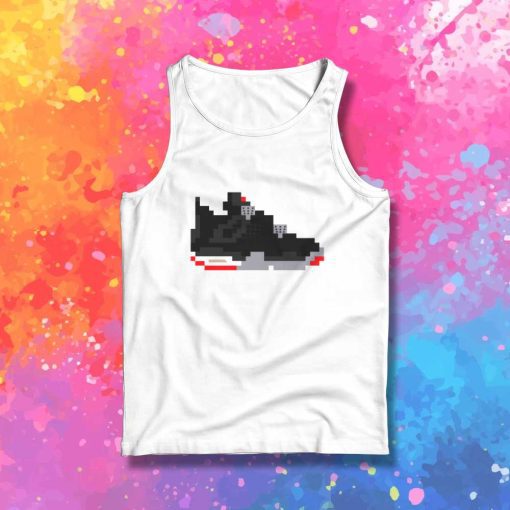 8 Bit Pixelated Jordan Shoes Tank Top