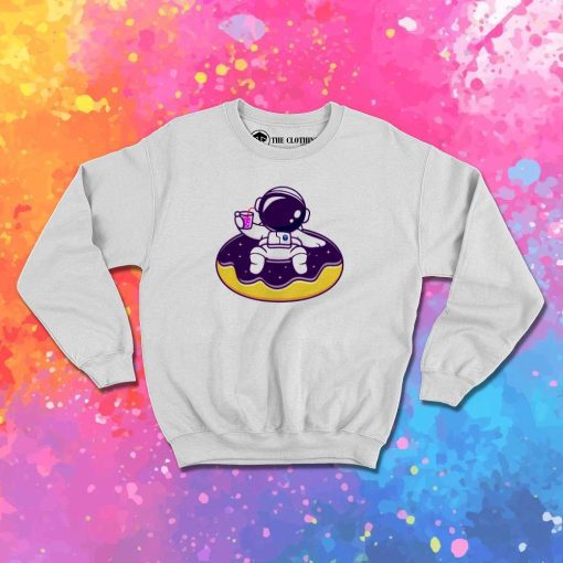 Astronaut Floating Donut Sweatshirt