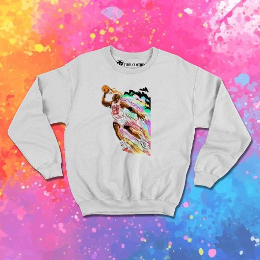 Fly Like Michael Jordan Watercolor Sweatshirt