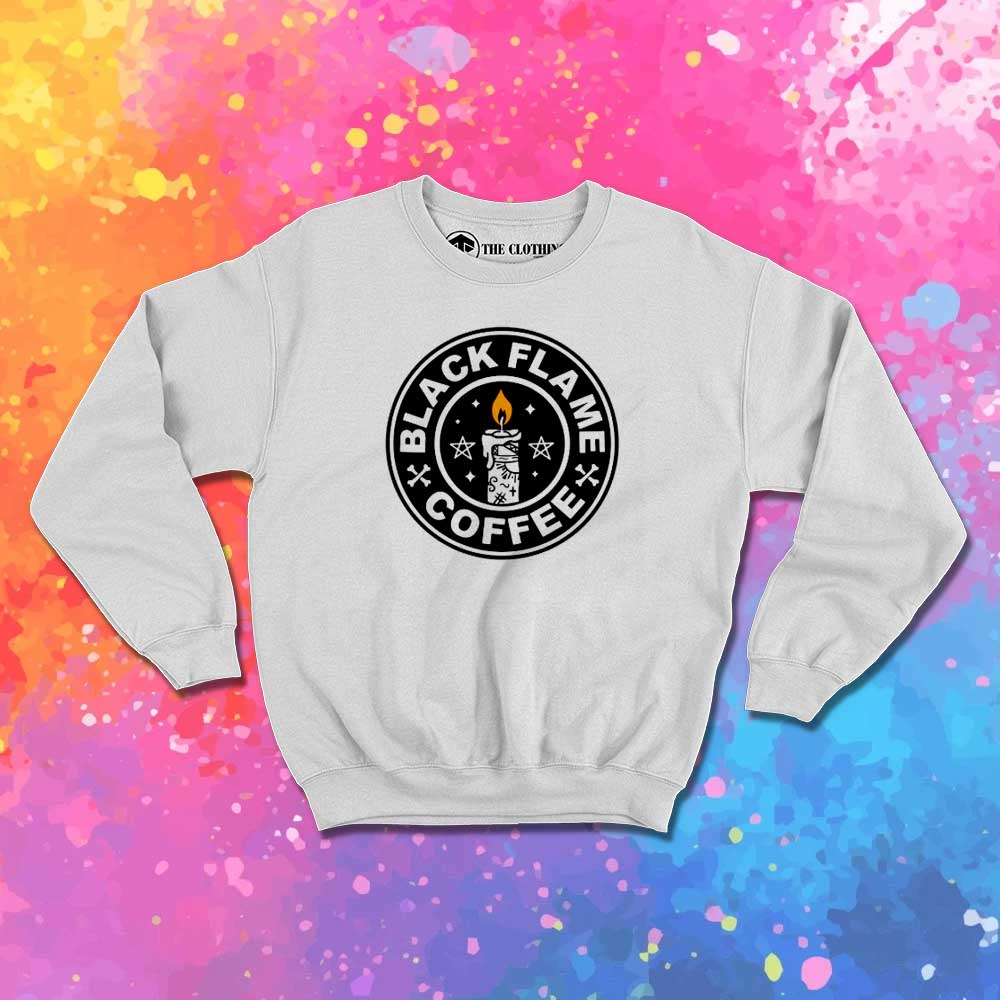 Hocus Pocus Black Flame Coffee Sweatshirt
