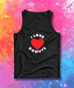 I Love Donuts Red Heart Tank Top