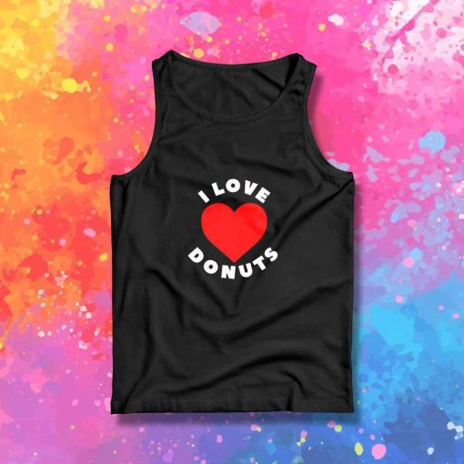 I Love Donuts Red Heart Tank Top