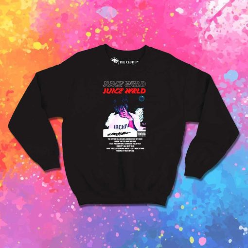 Juice Wrld Glitch Poster Sweatshirt