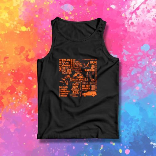 Jurassic Park Quotes Typography Tank Top