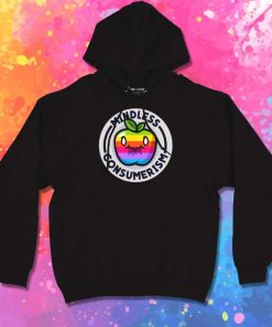 Mindless Consumerism Rainbow Apple Hoodie