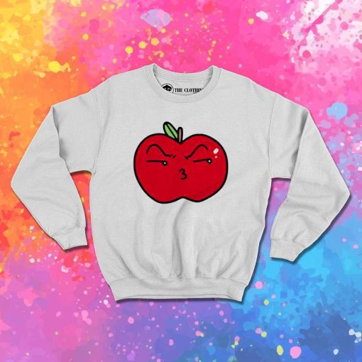 Pouty Kiss Face Apple Sweatshirt