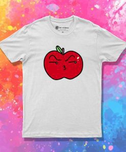 Pouty Kiss Face Apple T-Shirt