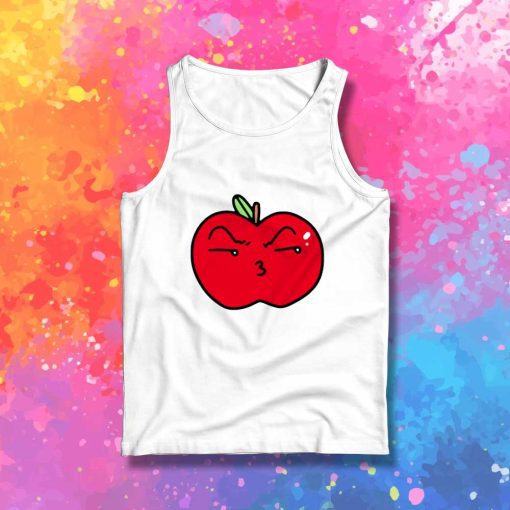 Pouty Kiss Face Apple Tank Top