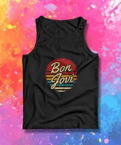 Retro Bon Jovi Distressed Logo Tank Top