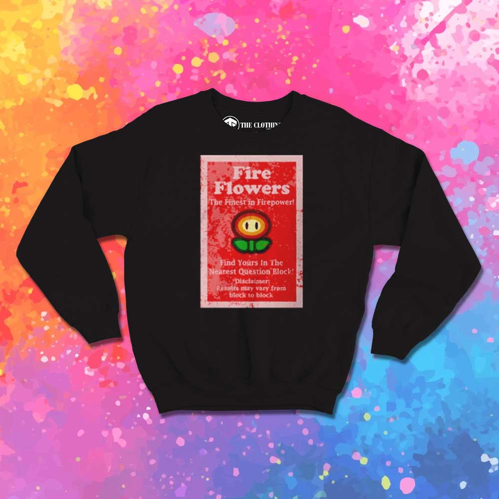 Retro Super Mario Fire Flower Sweatshirt