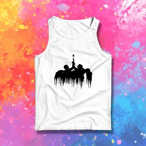 BTS Fake Love Silhouette Dripping Tank Top