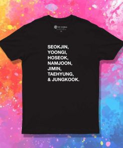 BTS Member Name List T-Shirt