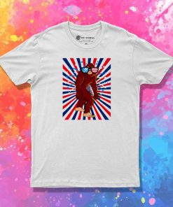Bigfoot Independence Day Fireworks T-Shirt