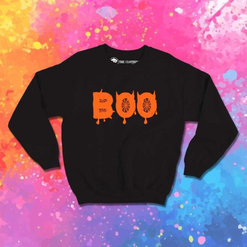 Boo Dripping Orange Spider Web Sweatshirt
