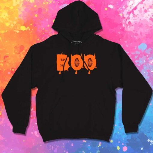 Boo Dripping Orange Spider Web Hoodie