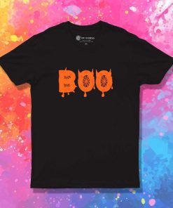 Boo Dripping Orange Spider Web T-Shirt