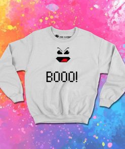 Boo Pixelated Ghost Face Sweatshirt