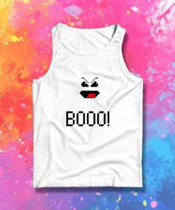 Boo Pixelated Ghost Face Tank Top