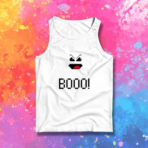 Boo Pixelated Ghost Face Tank Top