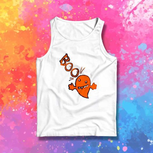 Boo Stupid Orange Ghost Tank Top