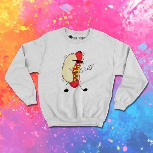 Cool Hot Dog Black Glasses Sweatshirt