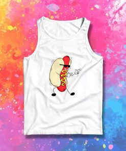 Cool Hot Dog Black Glasses Tank Top