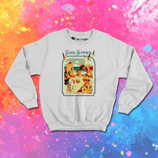 Dark Summer Horror Beach Sweatshirt