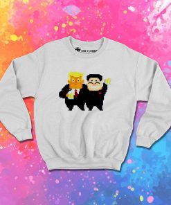 Donald Trump And Kim Jong Un Pixelated Sweatshirt